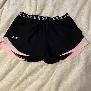 Under Armour shorts, M, Black and pink